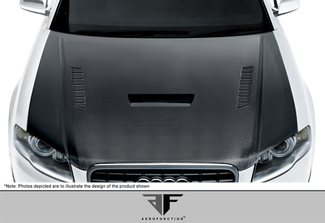2006-2008 Audi A4 S4 B7 AF-1 Style Hood - Carbon Fiber