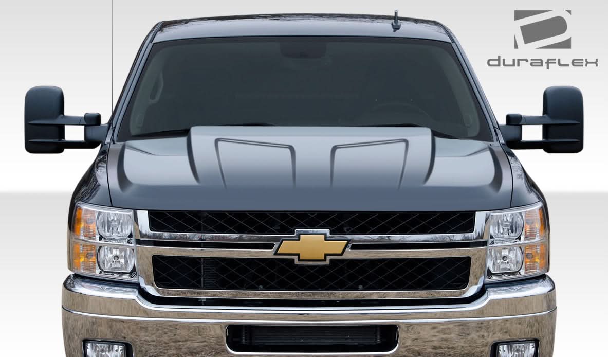 2007-2013 Chevrolet Silverado G-Force Style Hood - 1 Piece - FRP
