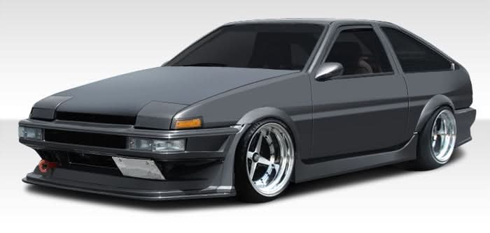 1984-1987 Toyota Corolla MB-R Style Body Kit 4 Piece - FRP
