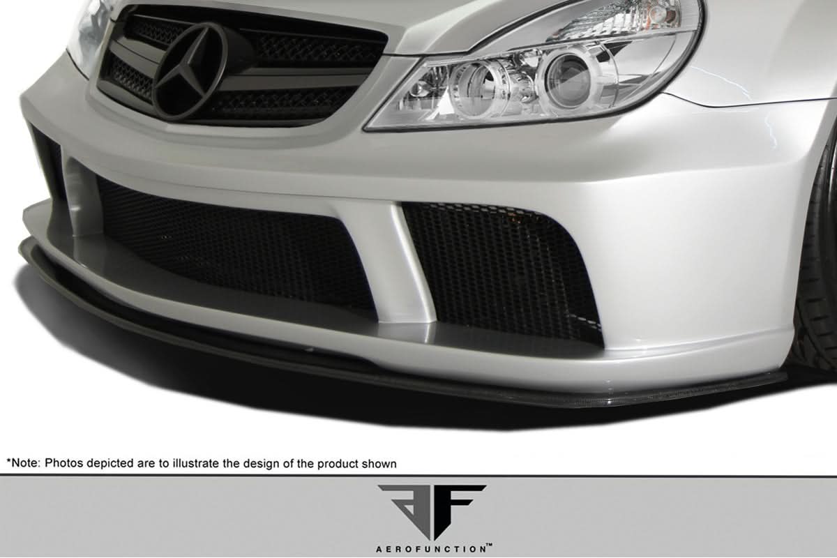 2003-2012 Mercedes SL Class R230 AF-Signature 1 Style Wide Body Front Add On Spoiler - Carbon Fiber