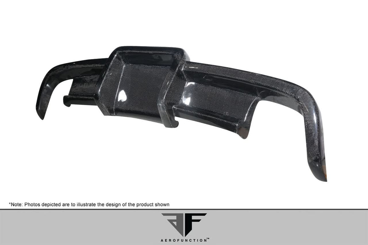 2003-2012 Mercedes SL Class AF-Signature 1 Style Wide Body Rear Diffuser - Carbon Fiber