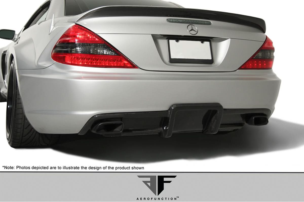 2003-2012 Mercedes SL Class AF-Signature 1 Style Wide Body Rear Diffuser - Carbon Fiber