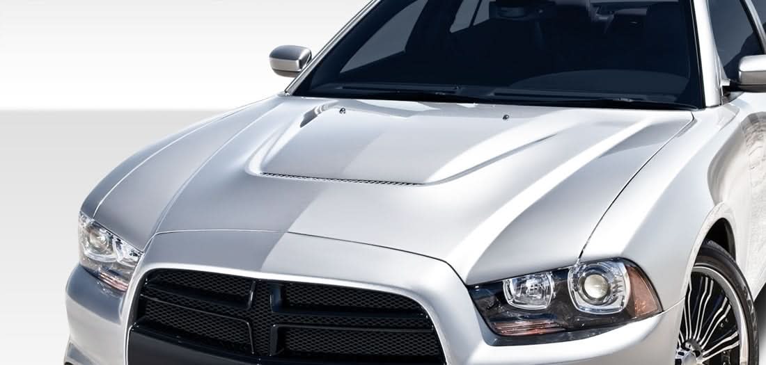 2011-2014 Dodge Charger SRT Look Hood - 1 Piece - FRP