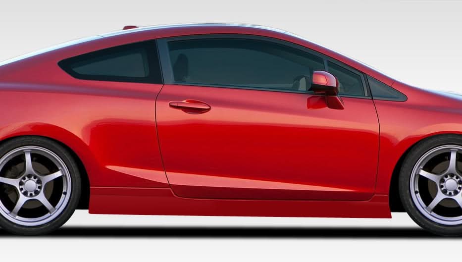 2012-2015 Honda Civic 2DR Bisimoto Edition Style Side Skirts - FRP