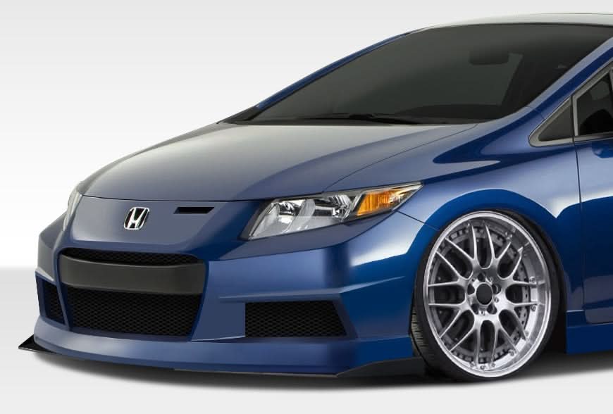 Universal GT Concept Style Front Under Spoiler Air Dam Lip Splitters - 2 Piece - FRP