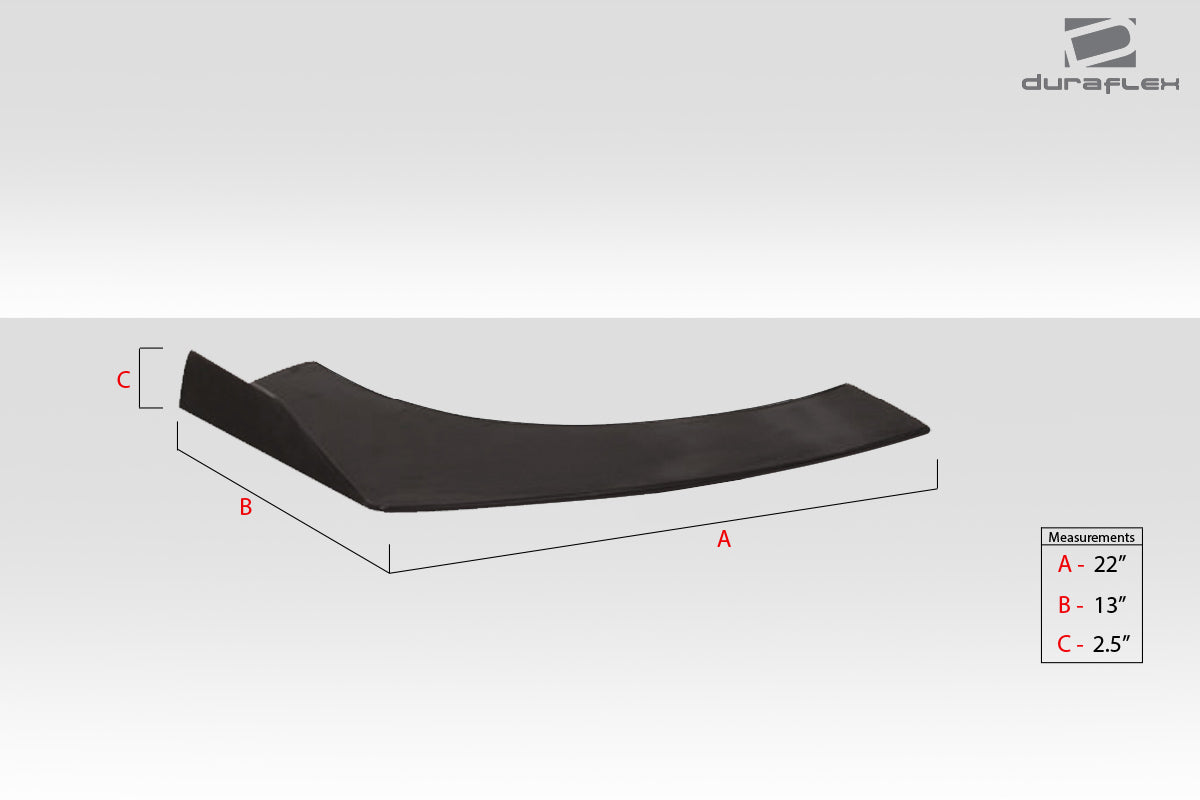 Universal Duraflex GT Concept Front Under Spoiler Air Dam Lip Splitters - 2 Piece (S)