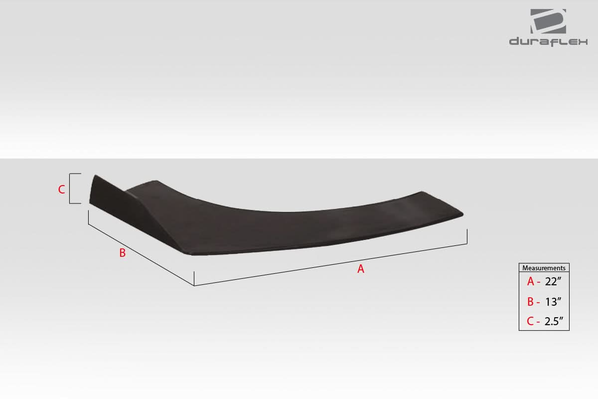 Universal GT Concept Style Front Under Spoiler Air Dam Lip Splitters - 2 Piece - FRP