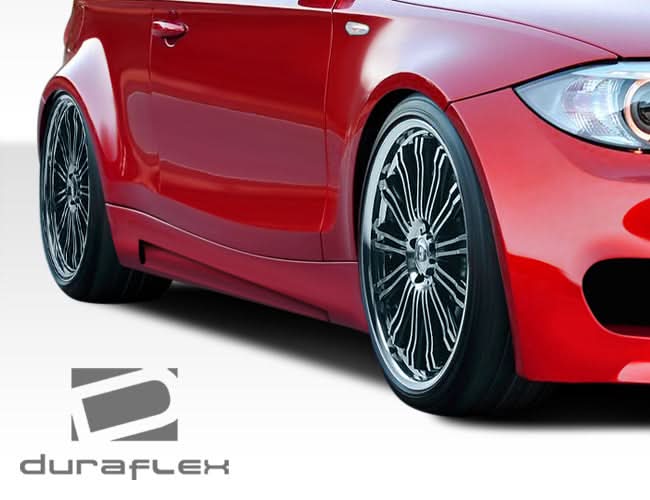 2008-2013 BMW 1 Series M Sport Look Side Skirts - 2 Piece - FRP