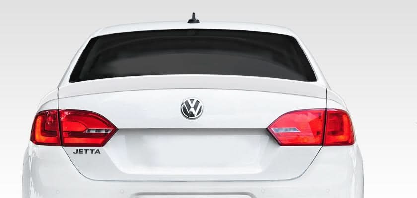 2011-2014 Volkswagen Jetta R Look Rear Wing Trunk Spoiler - 3 Piece - FRP