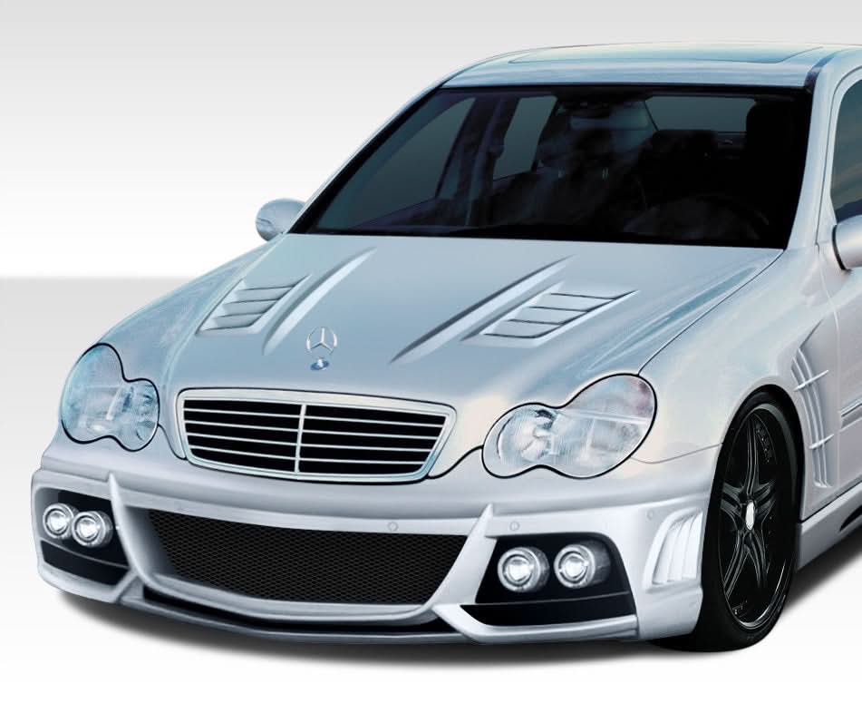 2001-2007 Mercedes C Class W203 W-1 Style Hood - FRP