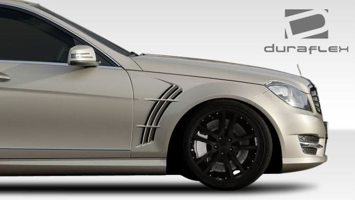 2008-2014 Mercedes C Class W204 W-1 Style Fenders 2 Piece - FRP