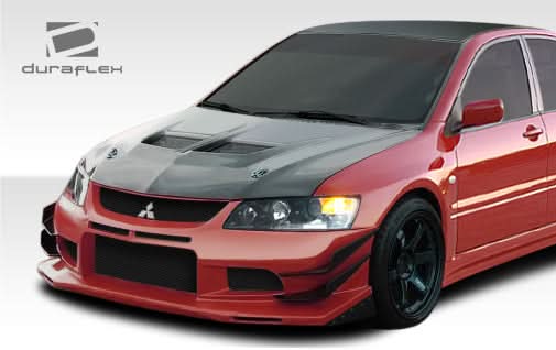 2003-2006 Mitsubishi Lancer Evolution VT-X V2 Style Front Bumper - FRP