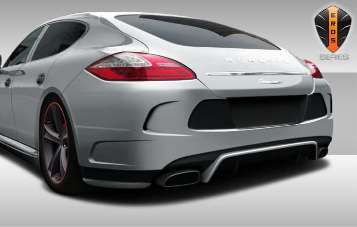 2010-2013 Porsche Panamera Eros Version 4 Style Rear Bumper Cover - FRP