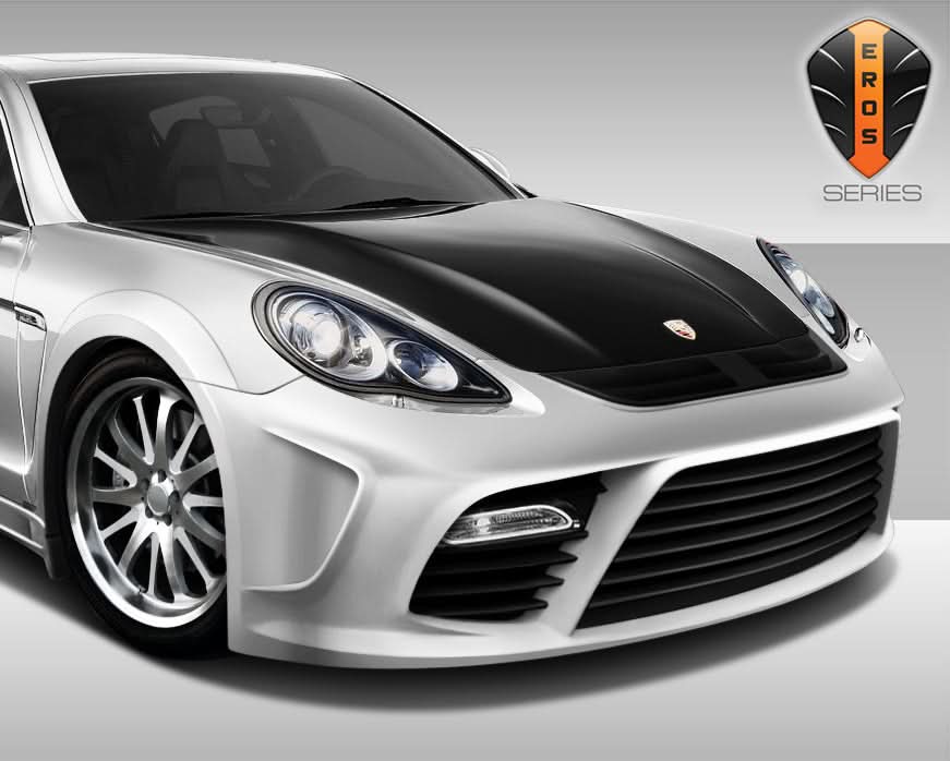 2010-2013 Porsche Panamera Eros Version 4 Style Wide Body Front Bumper - FRP