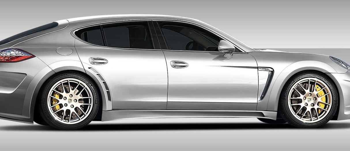 2010-2015 Porsche Panamera Eros Version 4 Style Wide Body Side Skirts - FRP