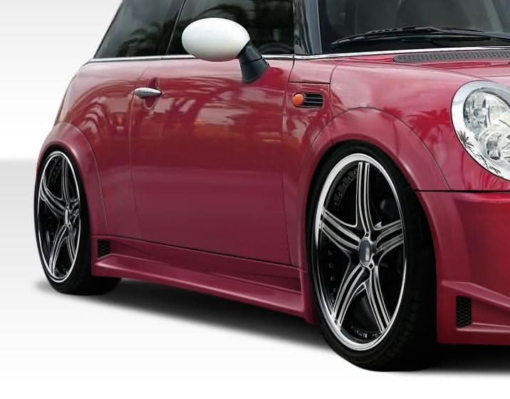 2002-2008 Mini Cooper Type Z Style Wide Body Side Skirts - FRP