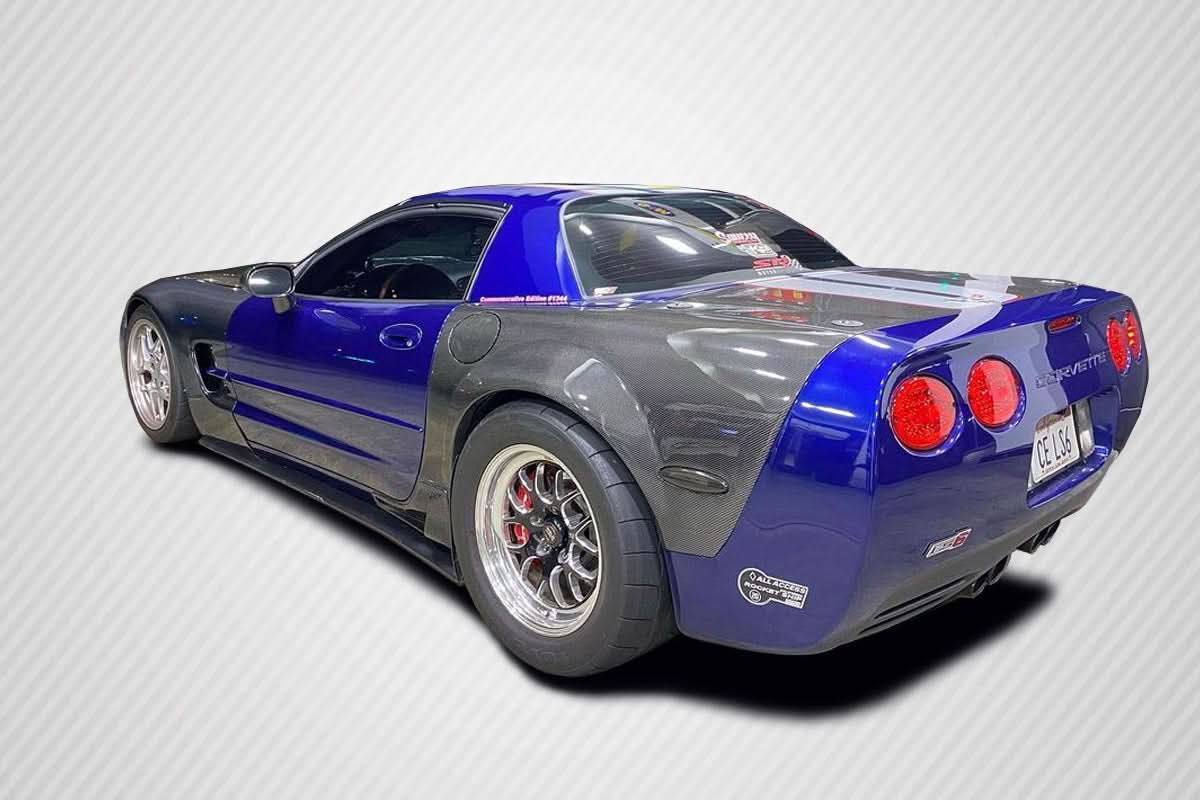 1997-2004 Chevrolet Corvette ZR Edition Style Rear Fenders - Carbon