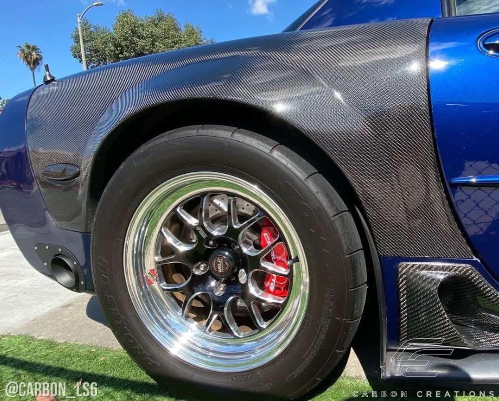 1997-2004 Chevrolet Corvette ZR Edition Style Rear Fenders - Carbon