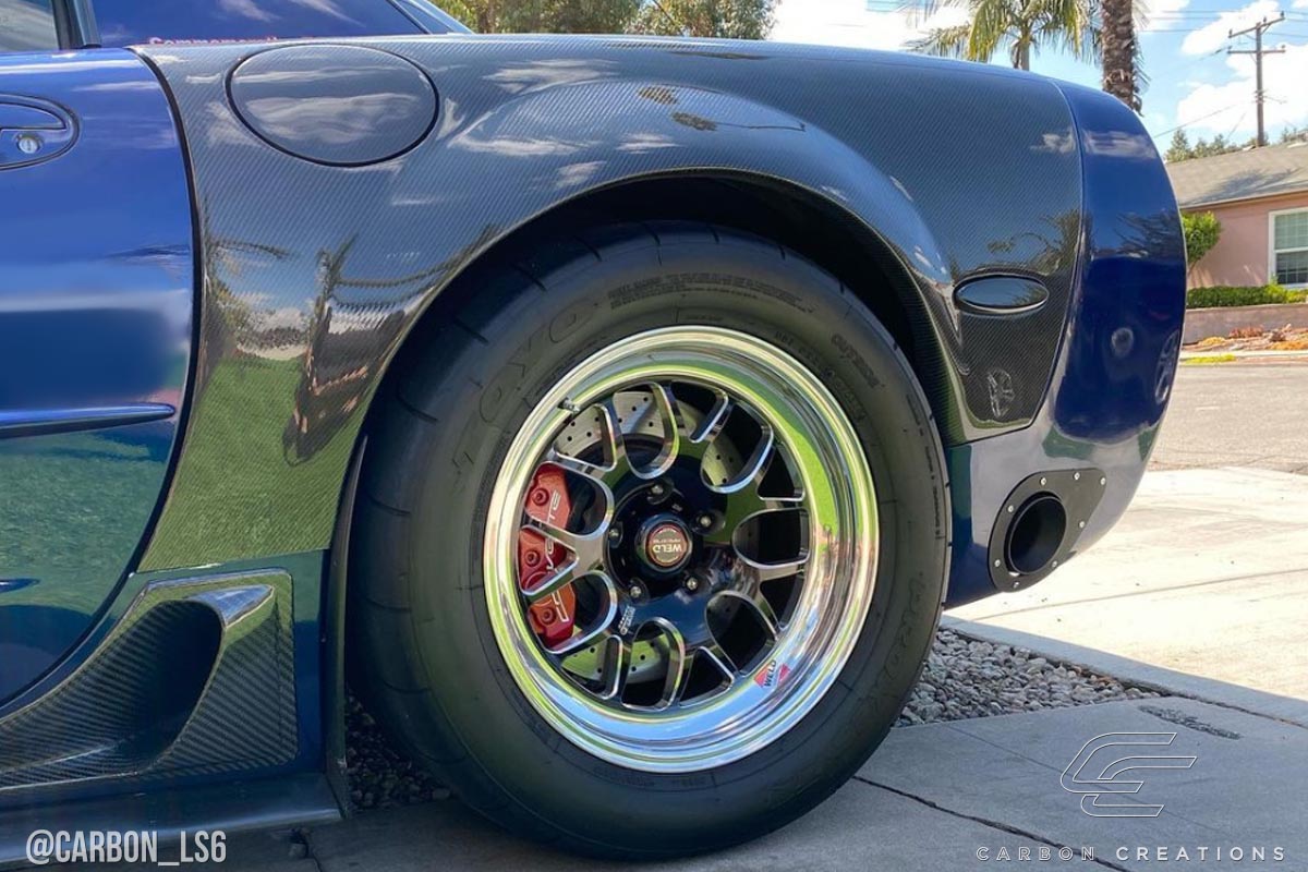 1997-2004 Chevrolet Corvette C5 Convertible Z06 Carbon Creations ZR Edition Rear Fenders - 2 Piece