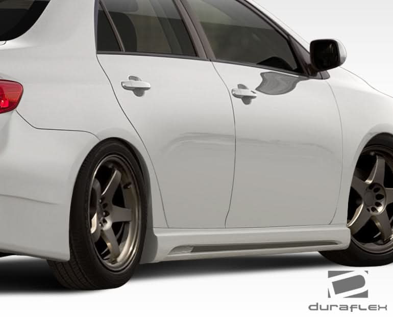 2009-2013 Toyota Corolla W-1 Style Side Skirts Rocker Panels - FRP
