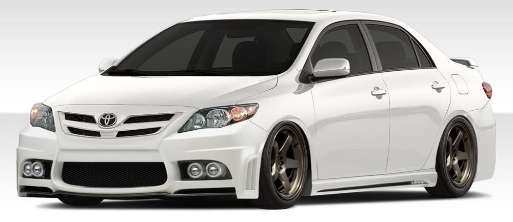 2011-2013 Toyota Corolla W-1 Style Body Kit - 4 Piece - FRP