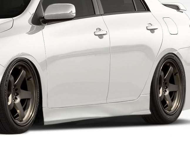 2009-2013 Toyota Corolla GT Concept Style Side Skirts - 2 Piece - FRP