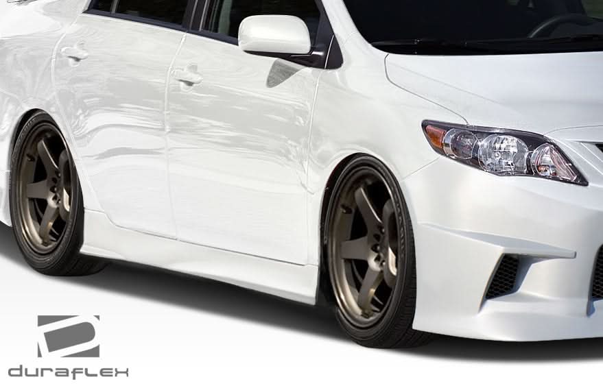 2009-2013 Toyota Corolla GT Concept Style Side Skirts - 2 Piece - FRP
