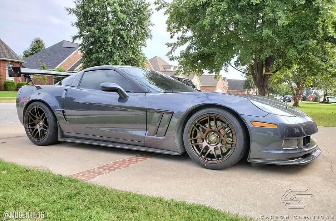 2005-2013 Chevrolet Corvette GT500 Style Side Skirt Splitters - Carbon Fiber