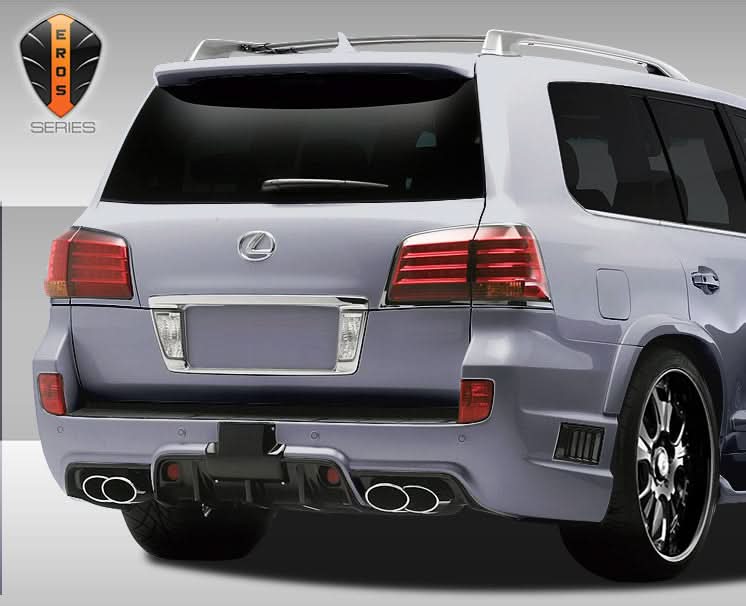 2008-2015 Lexus LX570 Eros Version 1 Style Rear Bumper Cover - FRP