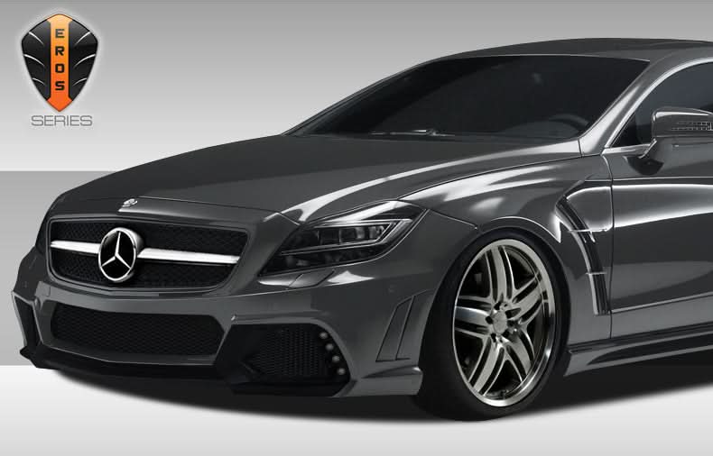 2012-2015 Mercedes CLS Class Eros Version 1 Style Front Bumper Cover - FRP