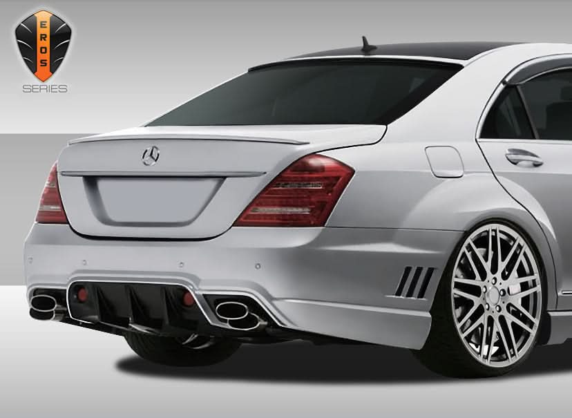2010-2013 Mercedes S Class W221 Eros Version 2 Style Rear Bumper Cover - FRP