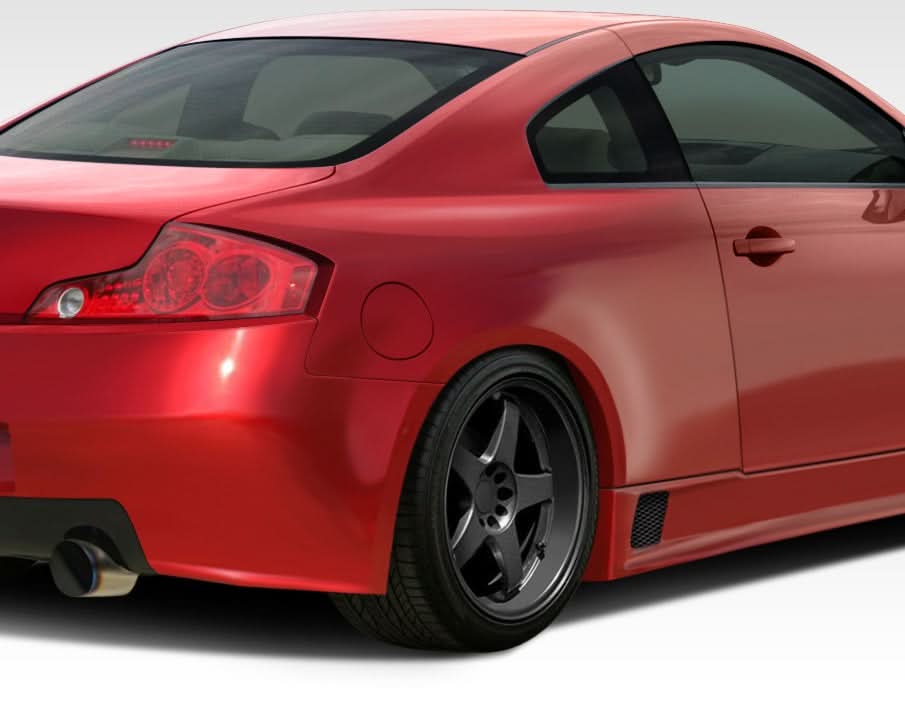 2003-2007 Infiniti G35 GT500 Style Wide Body Rear Fenders - 2 Piece - FRP