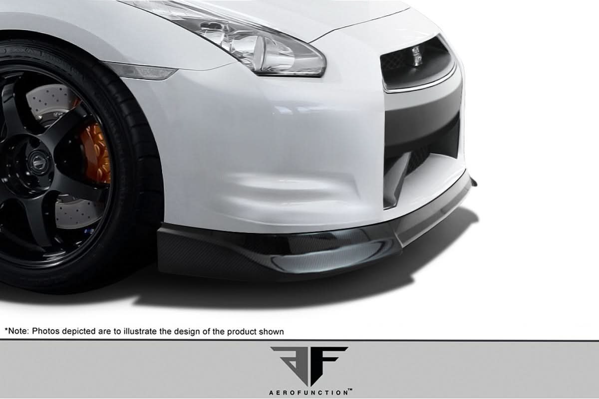 2009-2011 Nissan GT-R AF-2 Style Front Add-On Spoiler - Carbon Fiber