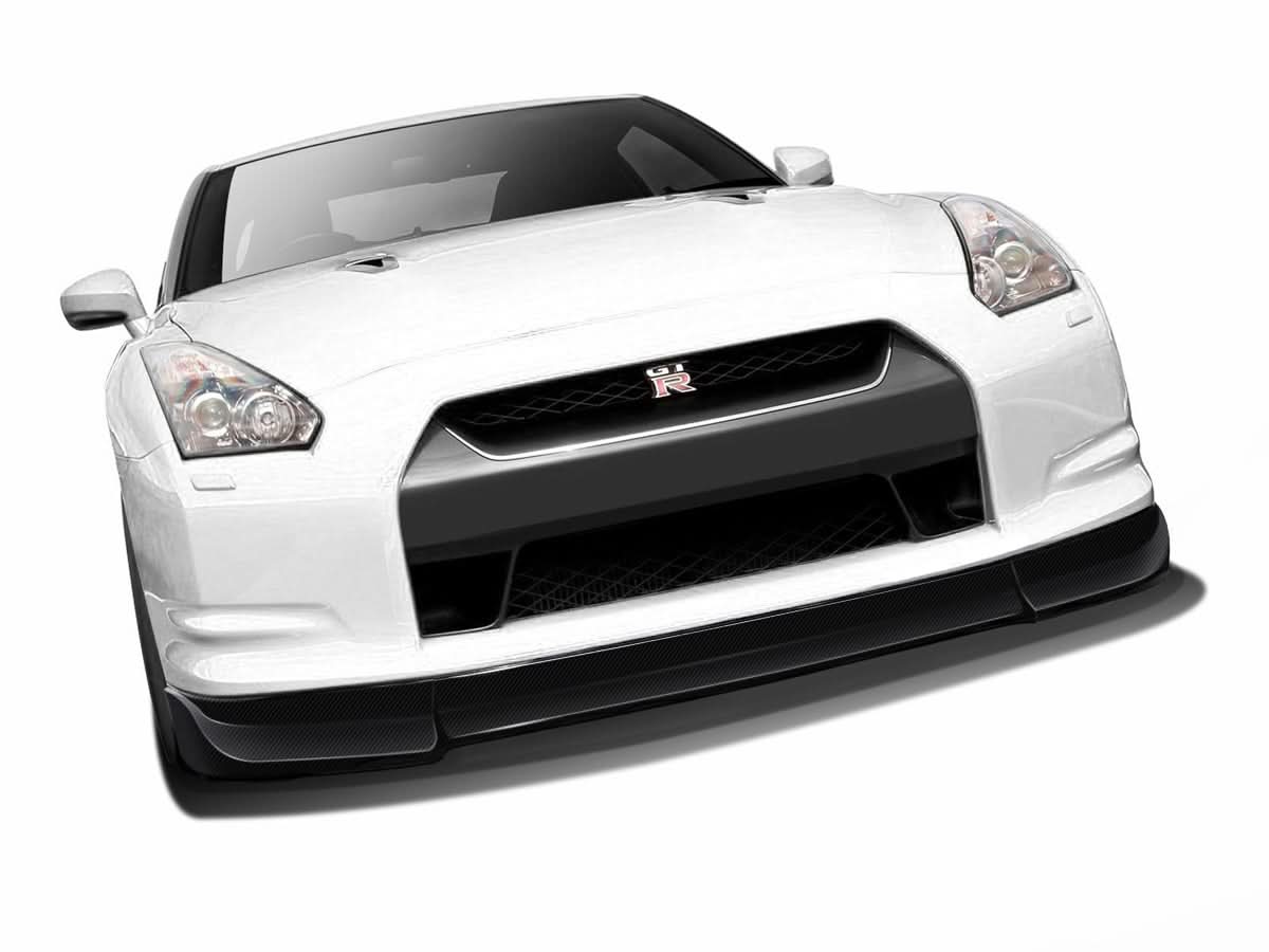 2009-2011 Nissan GT-R AF-2 Style Front Add-On Spoiler - Carbon Fiber