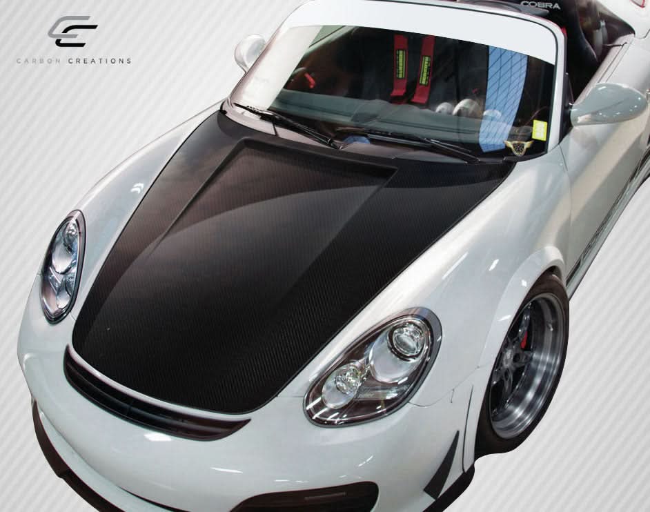 2006-2012 Porsche Cayman Boxster 997 Eros Version 1 Style Hood - Carbon