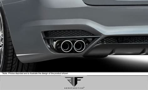 2011-2016 BMW 5 Series F10 AF-3 Style Rear Add On Extensions - Carbon