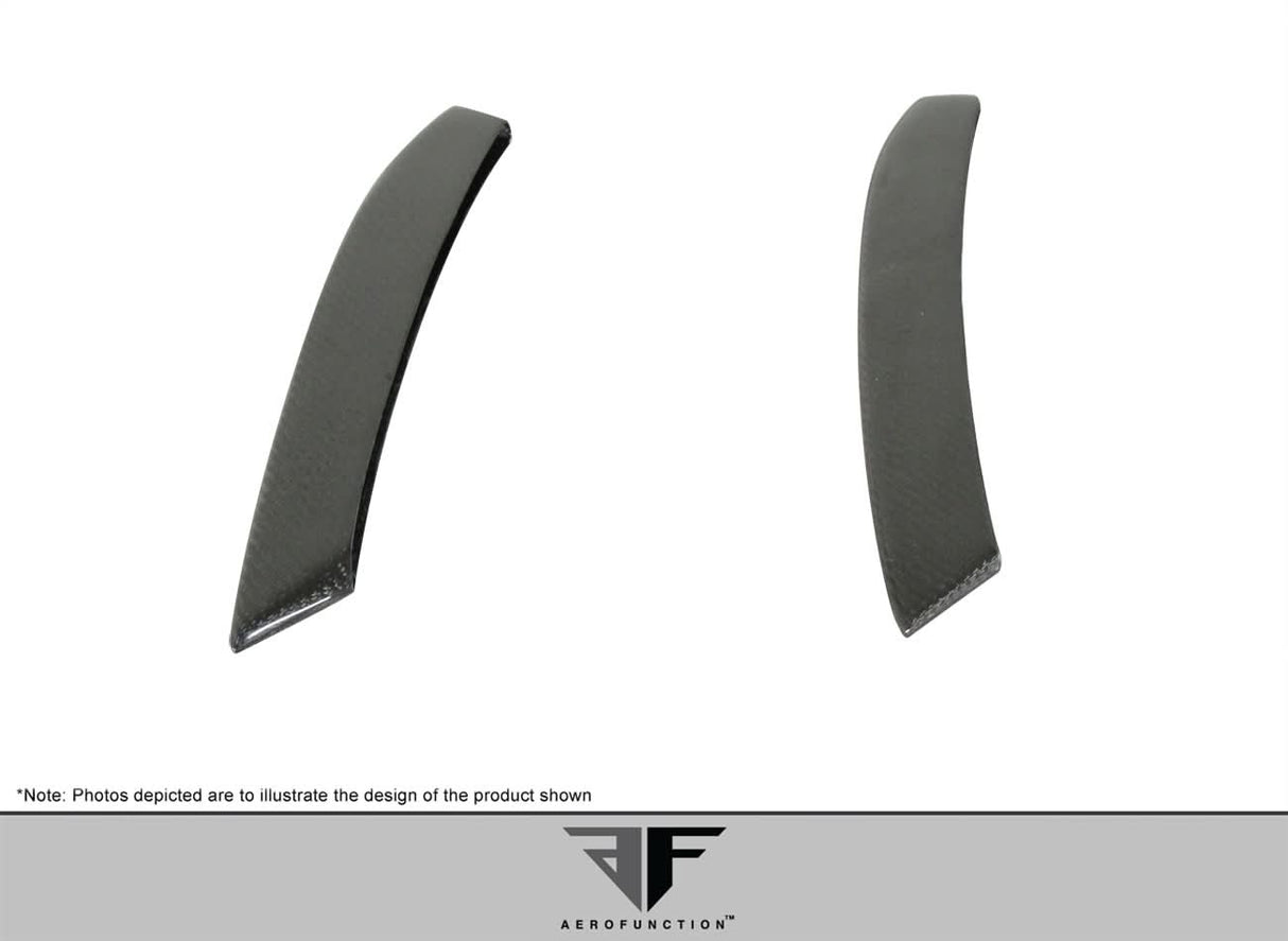 2011-2016 BMW 5 Series F10 AF-3 Style Rear Add On Extensions - Carbon