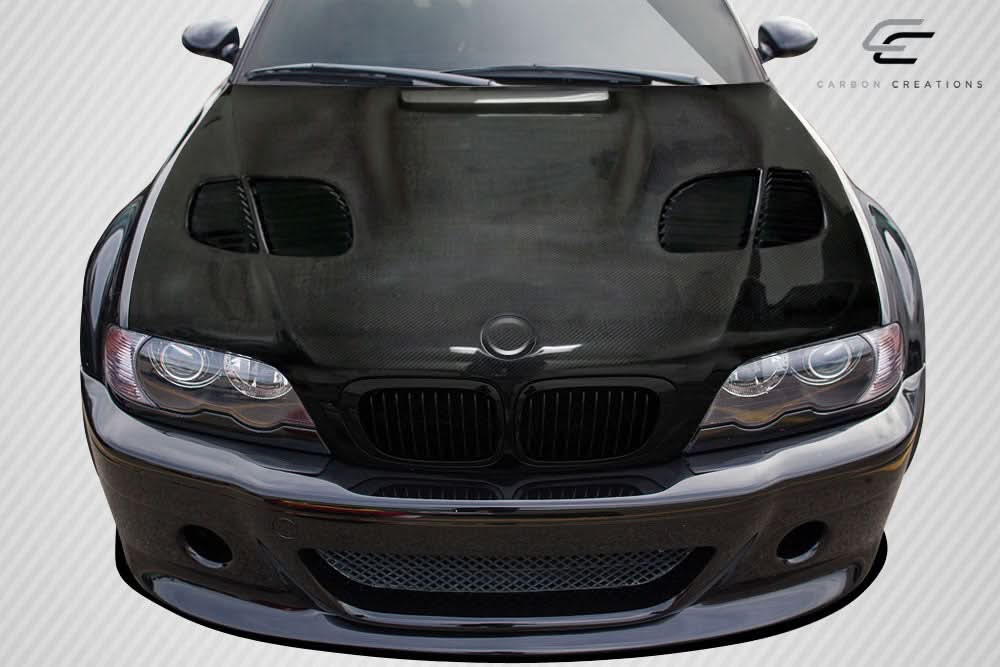 2000-2006 BMW 3 Series E46 GTR Style Hood - Carbon Fiber