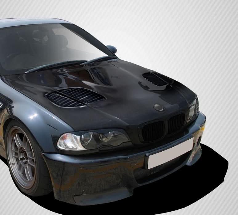 2000-2006 BMW 3 Series E46 GTR Style Hood - Carbon Fiber