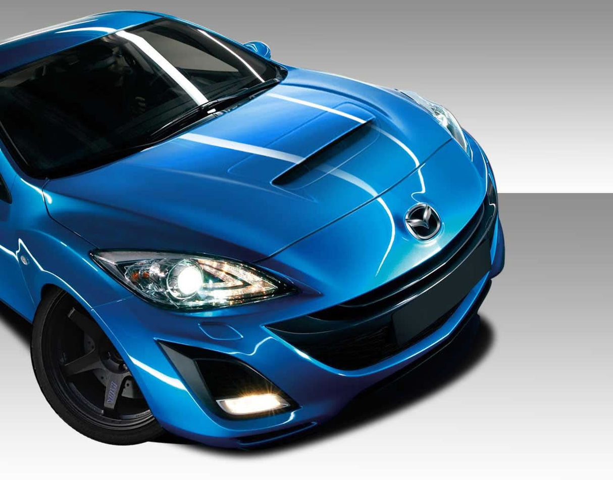 2010-2013 Mazda 3 M-Speed Style Hood - 3 Piece - FRP