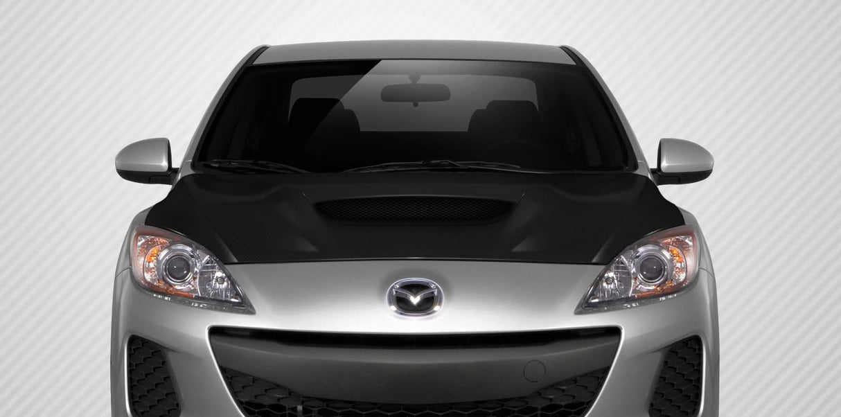 2010-2013 Mazda 3 M-Speed Style Hood - Carbon Fiber