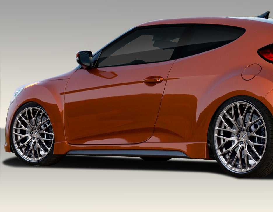 2012-2017 Hyundai Veloster Turbo Look Side Skirts - 2 Piece - FRP
