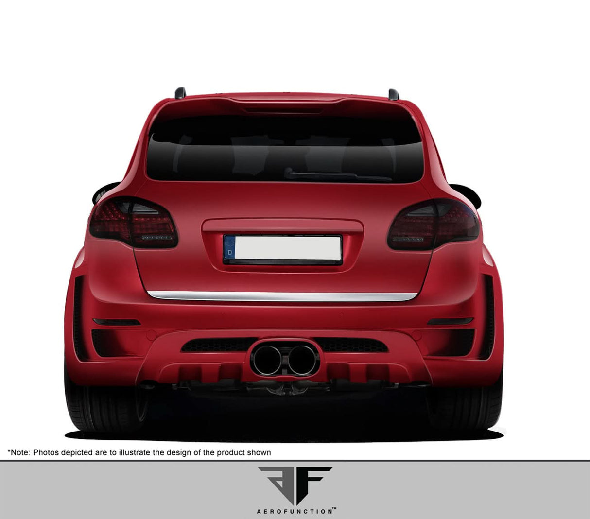 2011-2014 Porsche Cayenne AF-3 Style Wide Body Rear Bumper Cover - FRP
