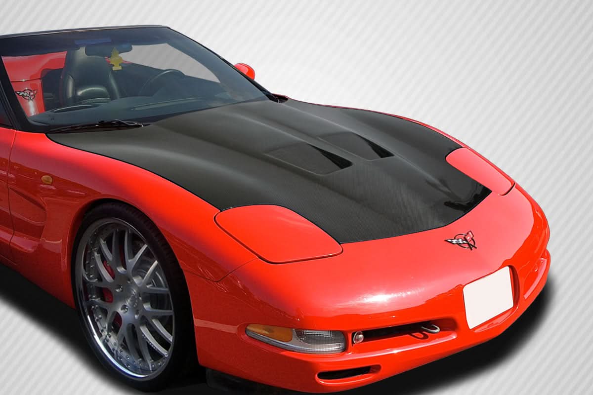 1997-2004 Chevrolet Corvette C5 GT Concept Style Hood - Carbon Fiber