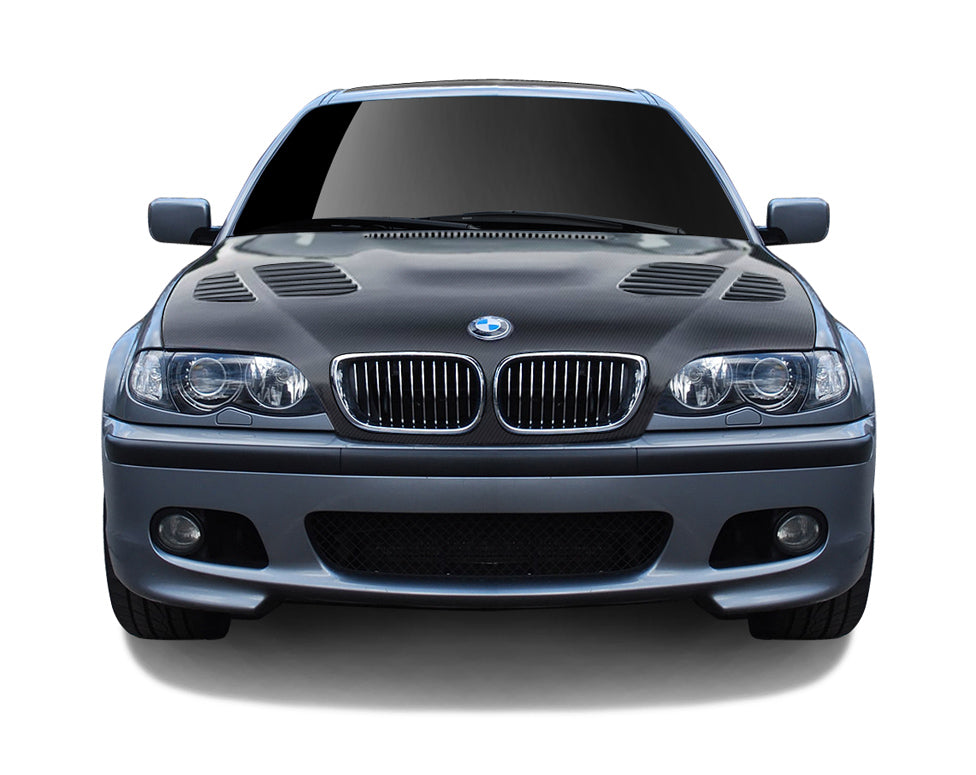 2002-2005 BMW 3 Series E46 AF-2 Style Hood - Carbon Fiber