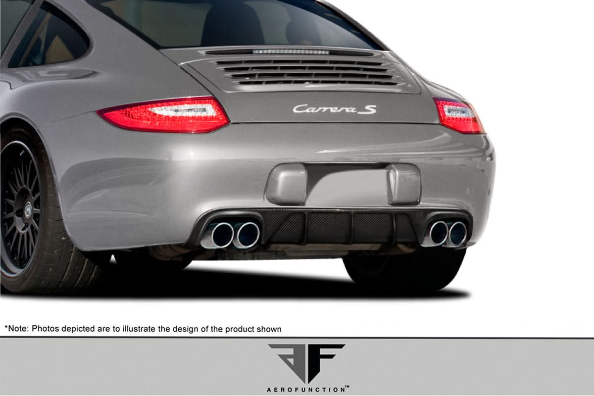 2009-2011 Porsche 911 Carrera AF-2 Style Rear Diffuser - Carbon Fiber