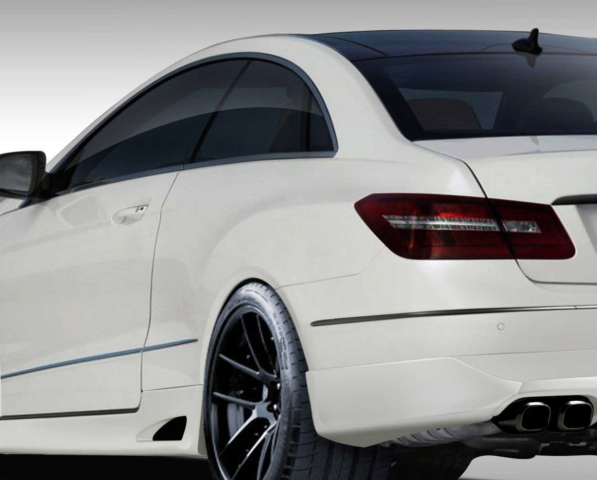 2010-2013 Mercedes E Class Eros Version 1 Style Rear Bumper Spat Extensions - FRP