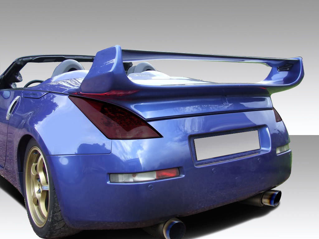 2003-2009 Nissan 350Z Z33 Convertible Vader 3 Style Rear Wing Spoiler - FRP
