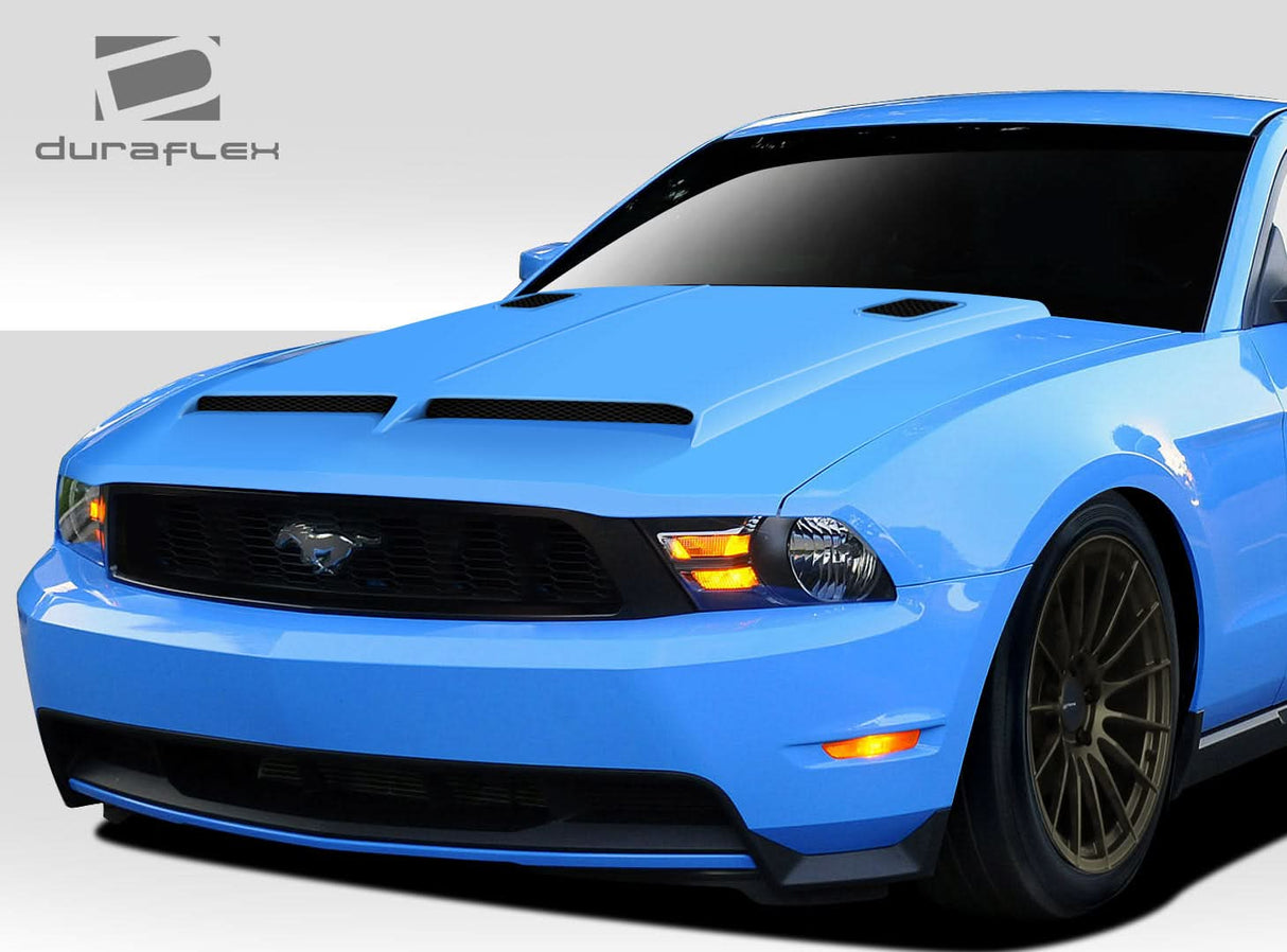 2010-2012 Ford Mustang GT500 Style Hood - 1 Piece - FRP