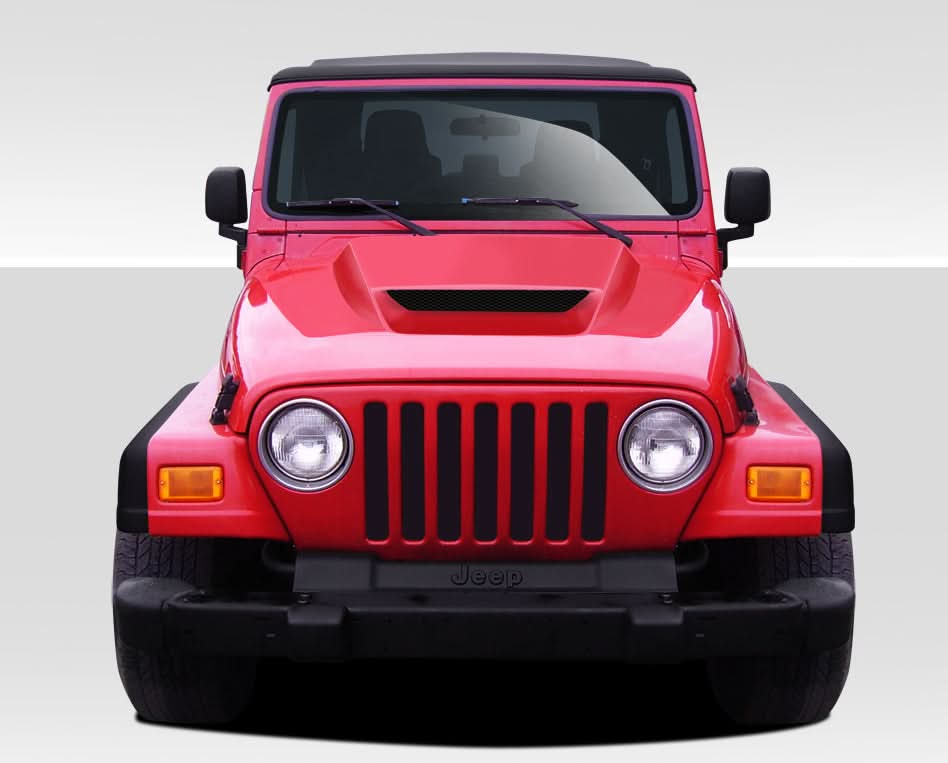 1997-2006 Jeep Wrangler CVX Style Hood - 1 Piece - FRP